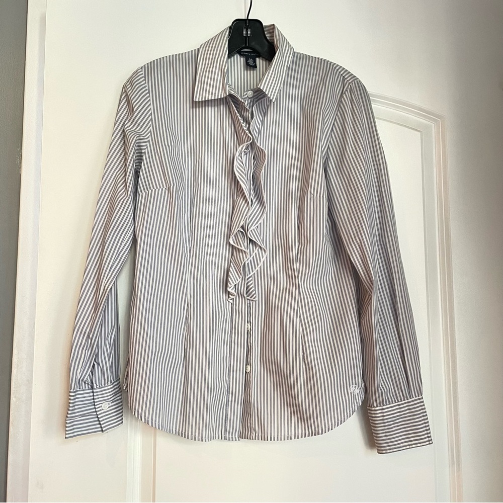 Tommy Hilfiger Striped Ruffle Blouse